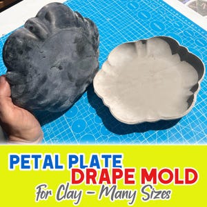 Molde orgánico para platos con forma de pétalos, moldes impresos en 3D para arcilla, nuevas herramientas para alfareros, molde con forma de joroba para cerámica, regalo para aficionados a la cerámica.