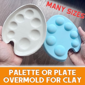 Ceramic Paint Palette Overmold | Plate Drape Mold for Clay | Original Pottery Form | Free Size Customization | Gift for Pottery Enthusiast