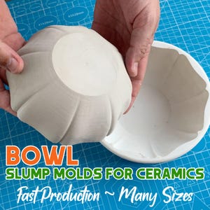 Molde de hundimiento para cuencos / Molde de hundimiento de tamaño personalizado para cerámica / Molde de plástico impreso en 3D para arcilla, ideal para principiantes / Herramienta de cerámica de regalo
