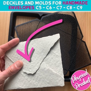 Kit de fabrication d'enveloppes en papier fait main et moule C5 C6 C7 C8 C9, outil de fabrication de papier, moule et pochette pour faire-part de mariage bricolage