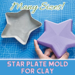 Star Plate Pottery Form | Dish Hump Mold for Clay | Plate for Kids Overmold | Free Size Customization | Gift for Ceramics Enthusiast