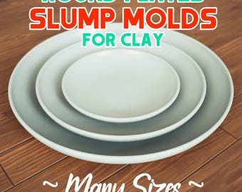 Round Plate Slump Molds | Plate Moulds for Clay | Platter Slump Mold for Ceramics, Beginner-Friendly 3D Printed Plastic Forms for Pottery