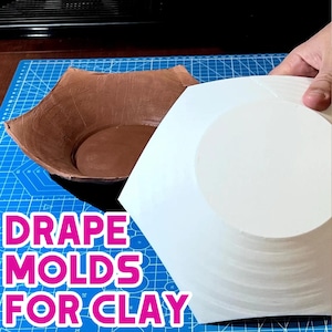 Hexagonal Drape Mold for Clay Plate, Bowl | 33+ Heights and Diameters | Overmold for Clay | Tool for Ceramics, Gift for Pottery Enthusiast