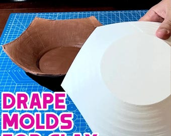 Hexagonal Drape Mold for Clay Plate, Bowl | 33+ Heights and Diameters | Overmold for Clay | Tool for Ceramics, Gift for Pottery Enthusiast