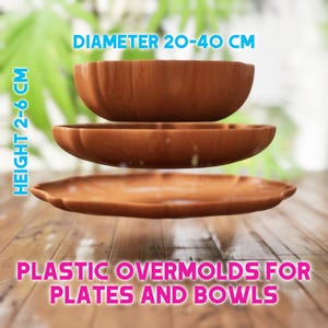 Plastic Overmolds for Plate, Bowl | 33+ Heights and Diameters, Molds for Clay | Many Sizes, Tool for Ceramics, Gift for Pottery Enthusiast