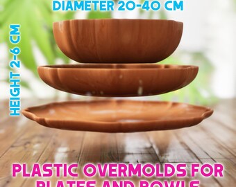 Plastic Overmolds for Plate, Bowl | 33+ Heights and Diameters, Molds for Clay | Many Sizes, Tool for Ceramics, Gift for Pottery Enthusiast