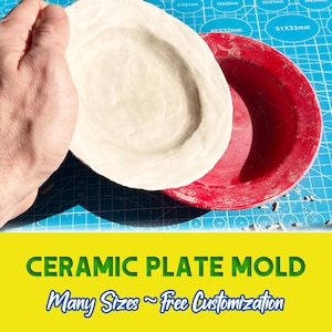 Klassische Platte Slump Mold | Runde Tellerform | Platter Slump Formen für Keramik, Anfänger-freundliche 3D gedruckte Kunststoff Form für Ton