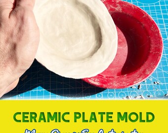 Molde clásico de placa/Moldes de placa redondos/Moldes de placa para cerámica, Molde de plástico impreso en 3D para arcilla, ideal para principiantes.
