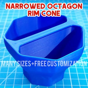 Narrowed Octagon Rim Cone for Pottery, Mug Bowl Plate Edge Former, 3D Printed Trimming Tool, 6 Sizes+Free Customization for Clay Enthusiast
