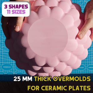 Sobremoldes para placas de 25 mm de grosor, moldes impresos en 3D para arcilla: 3 formas en 11 tamaños, nuevas herramientas para cerámica, regalo para amantes de la cerámica.