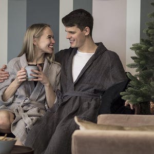 ANIMUS - Men&#39;s Plush Robe - Soft Fleece Bathrobe, Cozy & Warm, Luxury Loungewear, Perfect Gift for Him, High-Quality Comfort