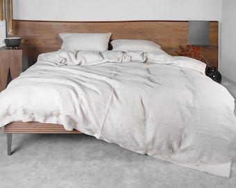 Stonewashed Linen Blanket Cover: Luxury Organic Flax Bedding