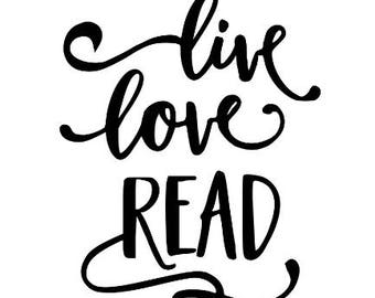 Keep Calm And Read A Book Vinyl Sticker Etsy