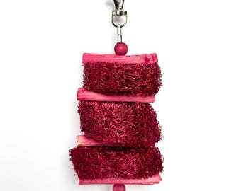 Hibiscus Bamboo Loofah Hanging Chew Toy