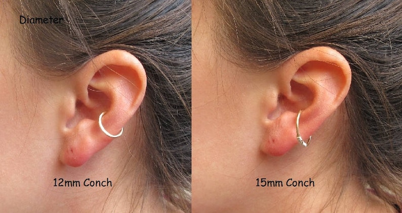 Small Hoop Earrings Copper Hammered Endless