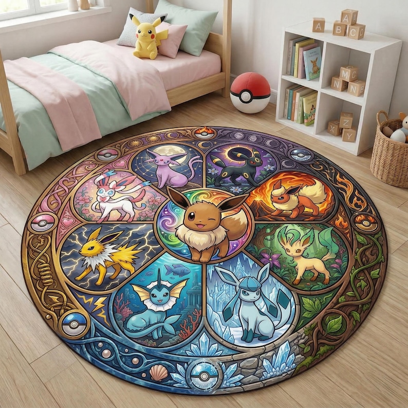 Flareon Rug 3D Anime Art Rug: Non-slip Soft Polyester - Etsy