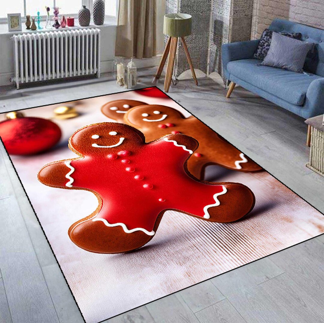 Christmas Cookie Rug: Modern Art Decor, Non-slip - Etsy
