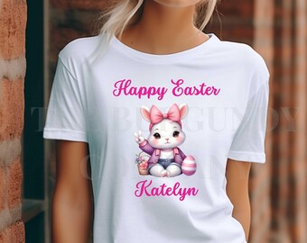 Personalized Easter Bunny PNG | Custom Name Bunny Clipart