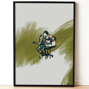 Kurt Cobain inspired print | Nirvana poster | Nirvana Unplugged | 90&#39;s music art | Kurt Cobain print | Nirvana print | Grunge print