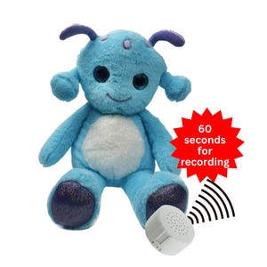 Personalized Alien Plushie with Message, Plays Your Voice Recordings or Music; Sing a song, give a message - Abby Alien Space 16 in Stuffie