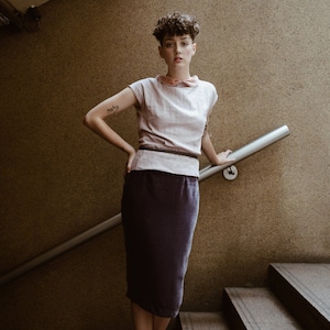 SALE - Love Me or Leave Me Pencil skirt in Amethyst Silk Velvet