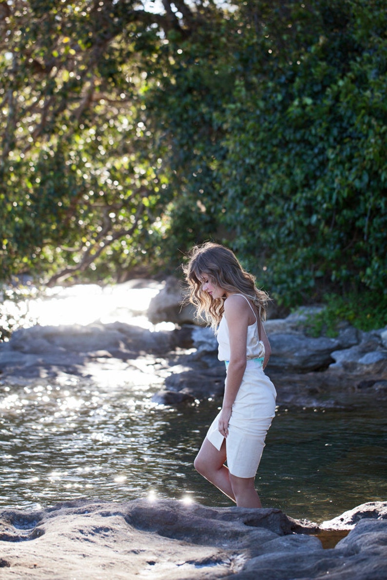 SALE Wiggle Skirt Applause Skirt in Blanc image 1