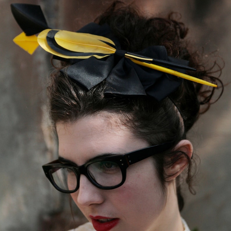 Bows and Arrows BOW AND FEATHER Headpiece Etsy