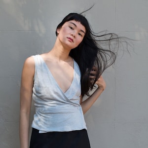 VENDITA - Top Cross-Over in Maglia di Lino - Piano &#39;Starry Dome&#39; in Schiuma