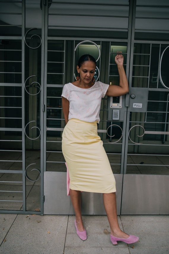 White pencil top skirt cotton