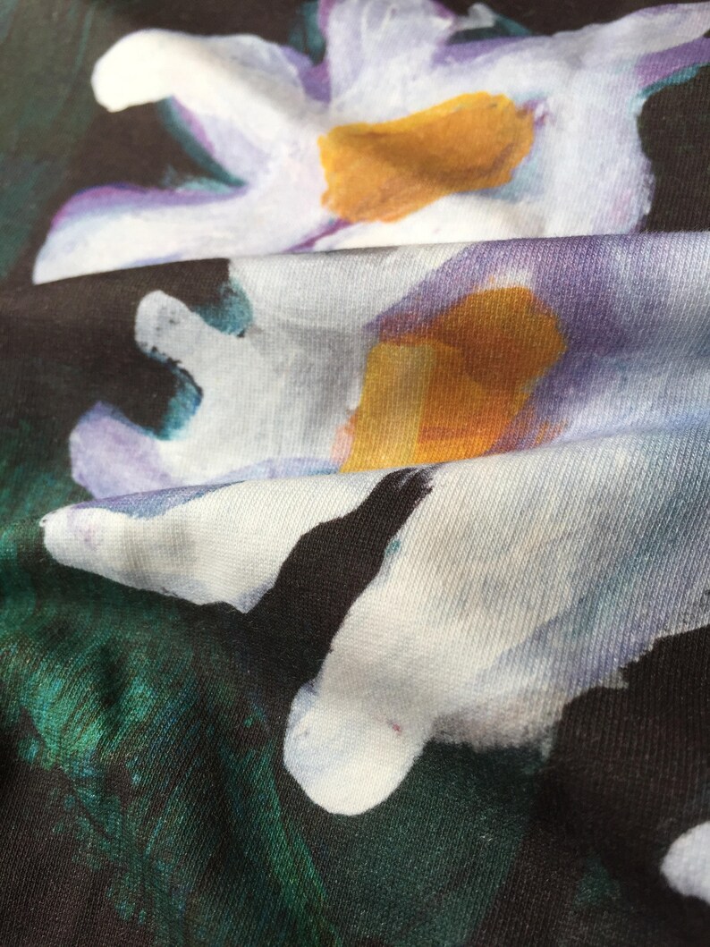 SALE - Central Park Blues Jumper in Winter Fleur Organic Jersey Cotton image 7