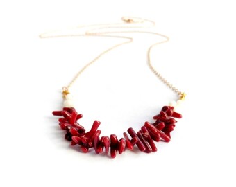 Riverina Necklace - Crimson Coral