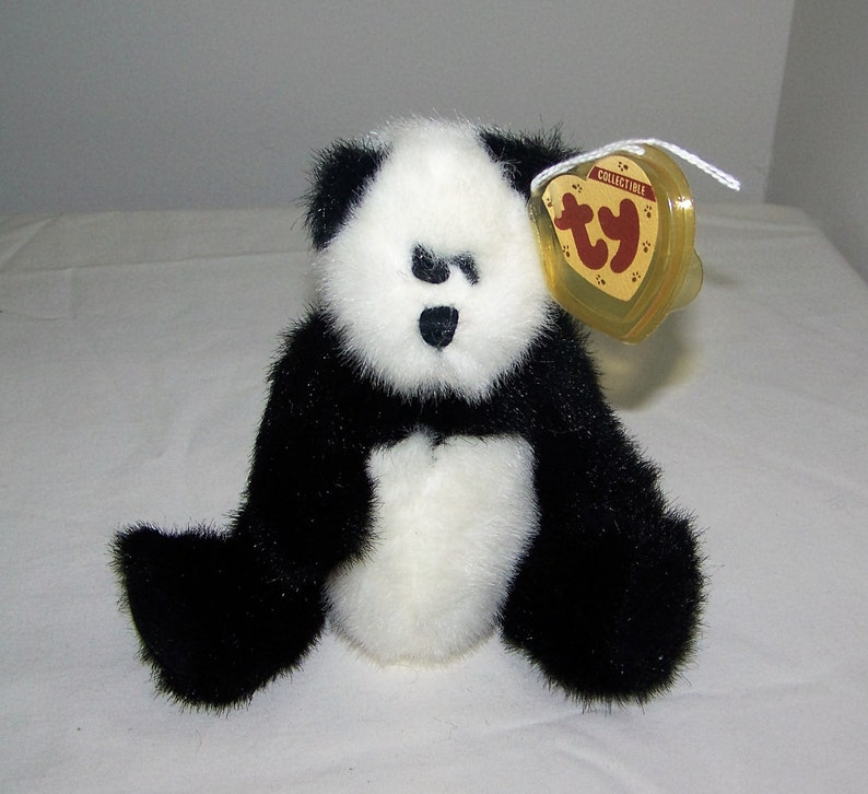 checkers panda beanie baby