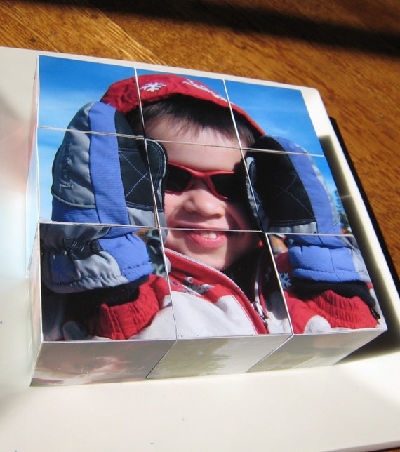 Items similar to Custom Photo Puzzle 3 x 3 Large Blocks on Etsy