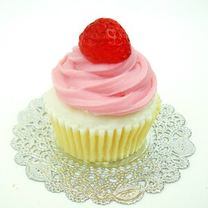 Strawberry Cupcake - Goat&#39;s Milk Soap Bar