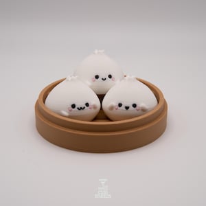 Ensemble de boulettes de pâte kawaii imprimées en 3D : mini accessoire de bureau alimentaire