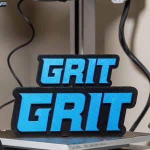 Detroit “GRIT” Desk Accessory || Shelf Decor || Football Fan Gift || 3D Printed Home Decor || Regular or XL Size || Detroit Lions Fan Gift