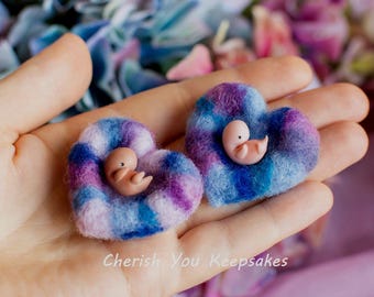 7 Week Gestation Embryo Sculpture: Handmade Pregnancy Loss Memorial Keepsake