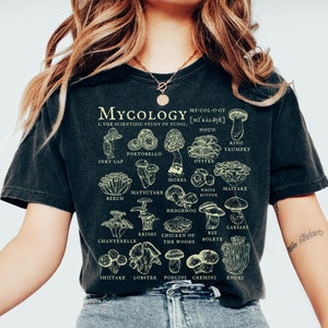 Mycology Shirt Vintage Mushroom Shirt Mushroomcore Mushroom Forest Shirt Foraging Mushroom Clothes Morel Shirt Nature Lover Gift for Hiker