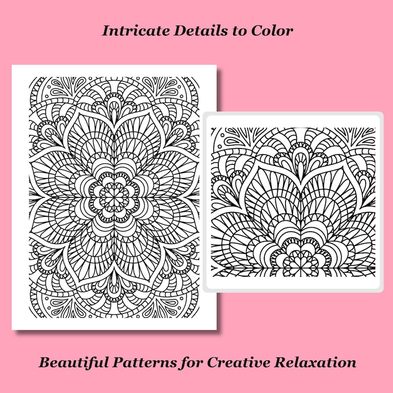 50 Printable Coloring Pages for Calm & Mindfulness | Adult Coloring ...