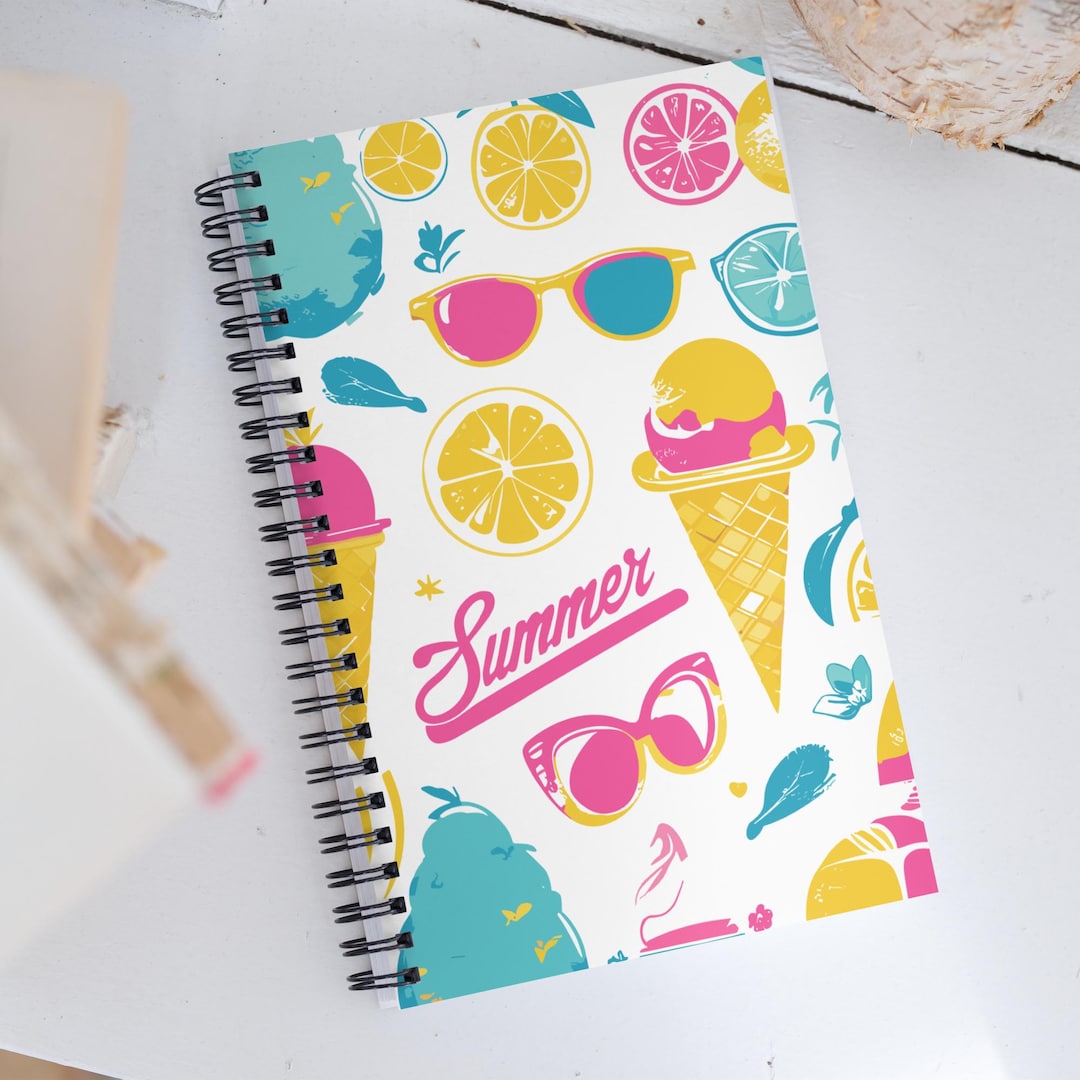 Ice Cream Spiral Notebook: Bright Summer Journal - Etsy