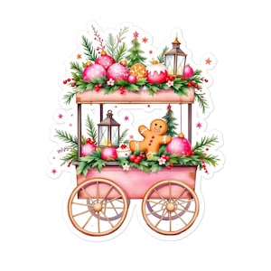 Christmas sticker, Holiday sticker, fun, Bubble-free stickers