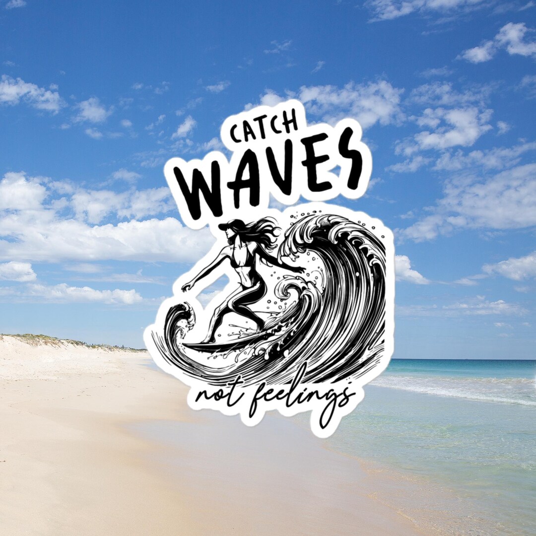 Gril Strand Sticker Sticker, Beach, Beach Girl, Girlie, Waves, Surf, Summer, Happy, Bubble ...