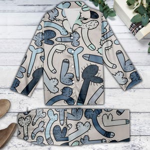 Funny Rooster Pajama Set: Novelty Loungewear Gift