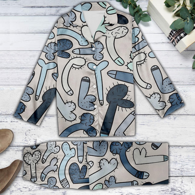 Funny Rooster Pajama Set: Novelty Loungewear Gift