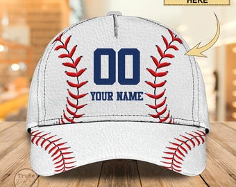Personalized Name & Number Baseball Cap: Custom Team Sport Hat