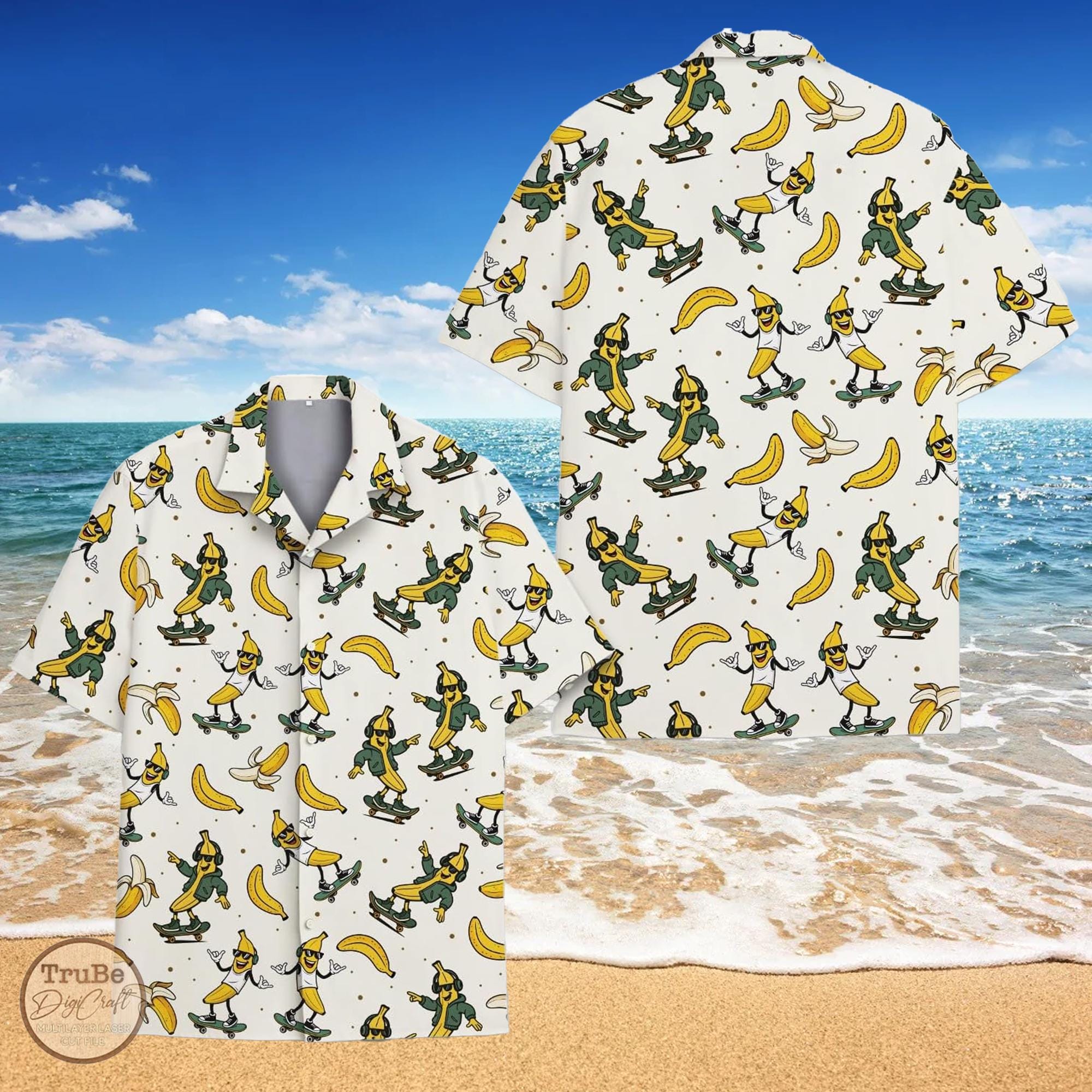 Funny Banana Skateboard Hawaiian Shirt: Meme Aloha Shirt - Etsy