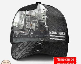 Personalized Truck Driver Baseball Cap, Custom Name Trucker Classic Cap, Truck Cap for Dad, Gift for Trucker, Men, Husband Trucker Gifts