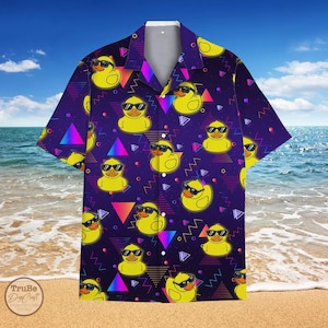 Duck Hawaiian Shirt Tropical Hawaii Set Hawaiian Button-Up Shirt Summer Short Duck Shirt Gifts