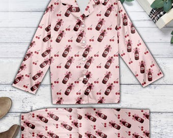 Dr Pepper Pajama Set: Soft Polyester Blend Loungewear