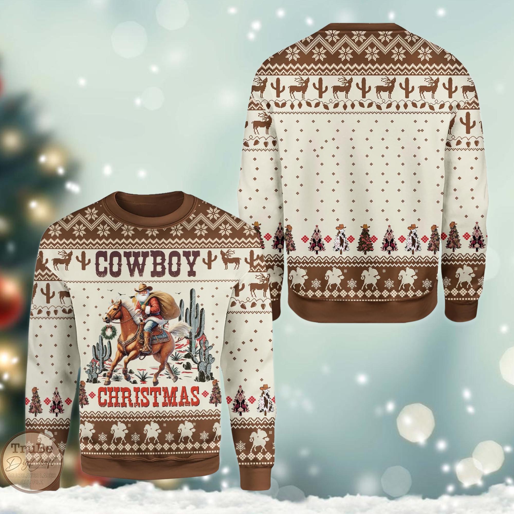 ?Ugly Christmas sweater cowboy hat , cowgirl hat ? party hat Amazon.com: Ugly Christmas Sweaters for Women - Wild West  main image 4